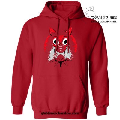 Princess Mononoke With Mask Hoodie Red / S