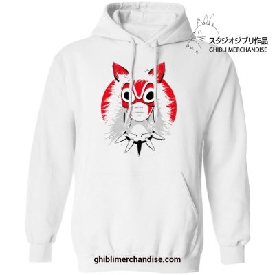 Princess Mononoke With Mask Hoodie White / S