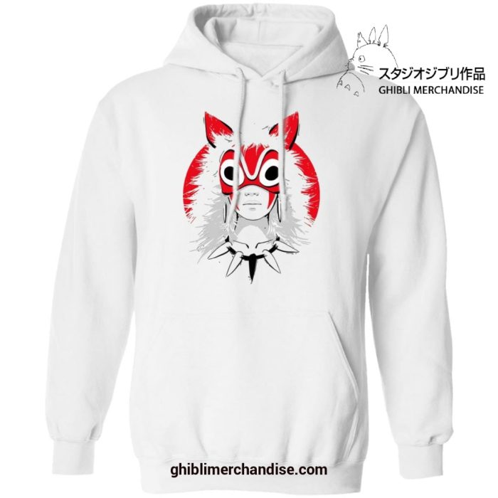 Princess Mononoke With Mask Hoodie White / S