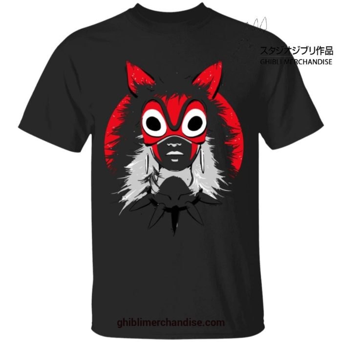 Princess Mononoke With Mask T-Shirt Black / S