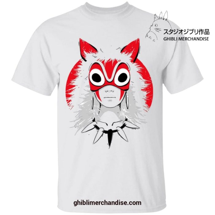 Princess Mononoke With Mask T-Shirt White / S