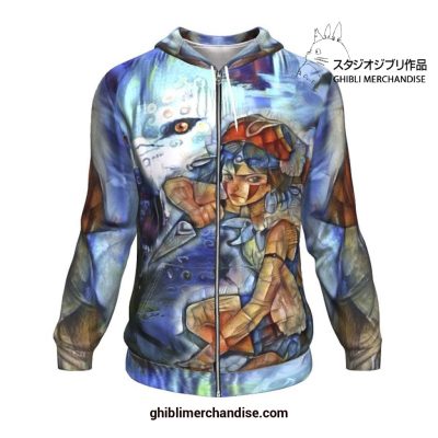 Raging Princess Mononoke Hoodie Zip / S