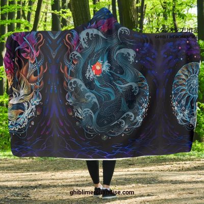 Sea Creatures Ponyo Hooded Blanket