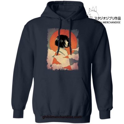 Spirited Away Haku Classic Art Hoodie Navy Blue / S