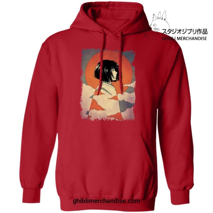 Spirited Away Haku Classic Art Hoodie Red / S