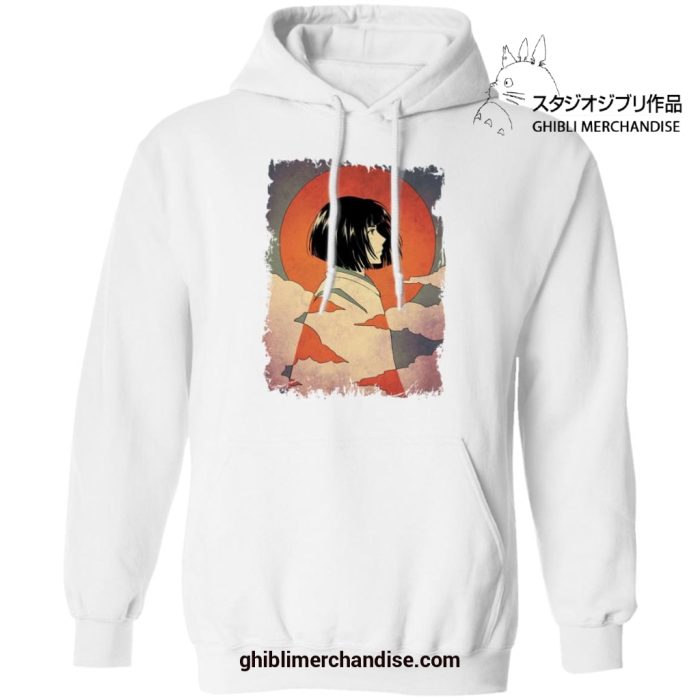 Spirited Away Haku Classic Art Hoodie White / S