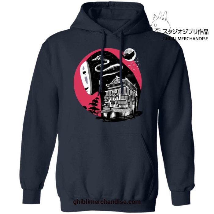 Spirited Away Kaonashi No Face Hoodie Navy Blue / S