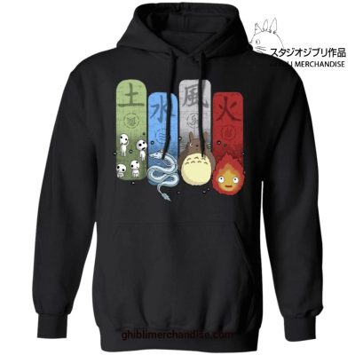 Studio Ghibli Elemental Hoodie Black / S