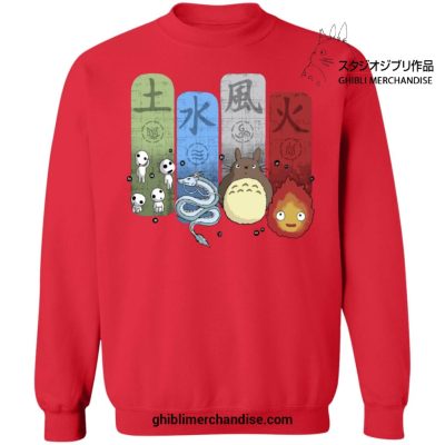 Studio Ghibli Elemental Sweatshirt Red / S