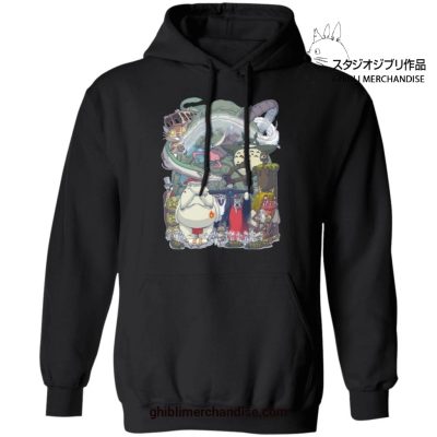 Studio Ghibli Highlights Characters Hoodie Black / S