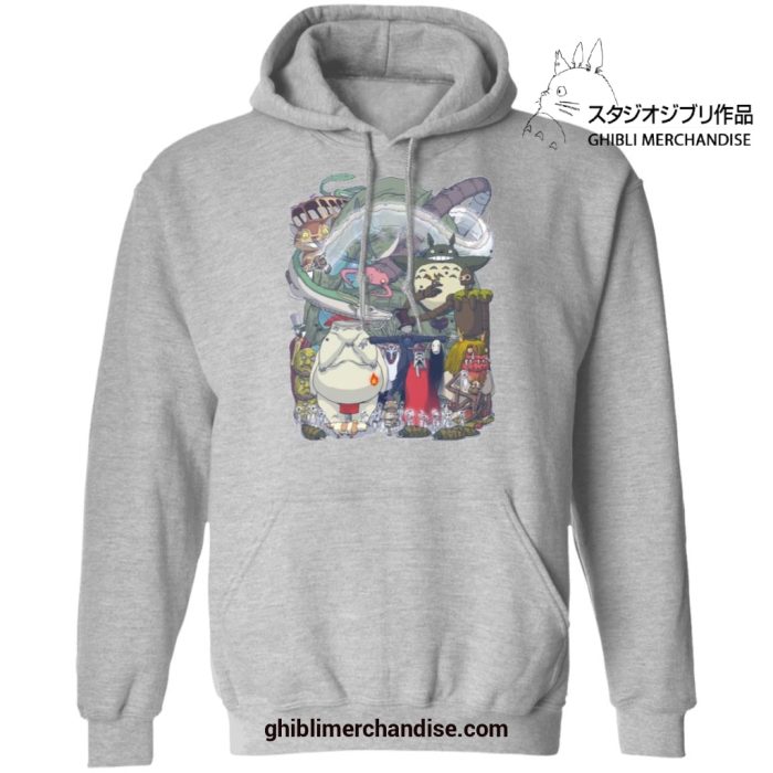 Studio Ghibli Highlights Characters Hoodie Gray / S