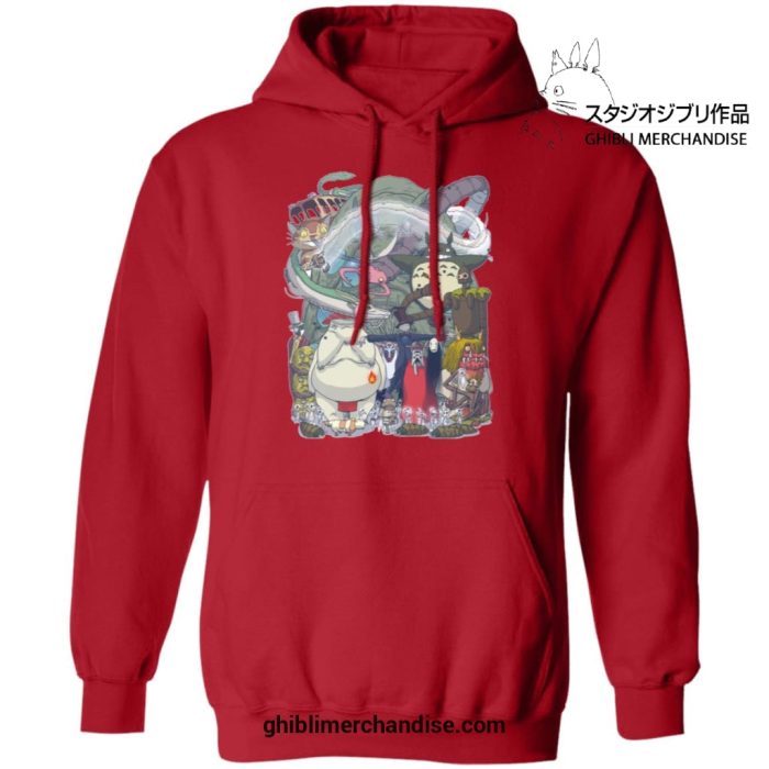 Studio Ghibli Highlights Characters Hoodie Red / S