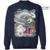 Studio Ghibli Highlights Characters Sweatshirt Navy Blue / S