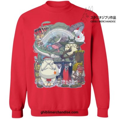 Studio Ghibli Highlights Characters Sweatshirt Red / S