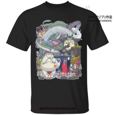 Studio Ghibli Highlights Characters T-Shirt Black / S