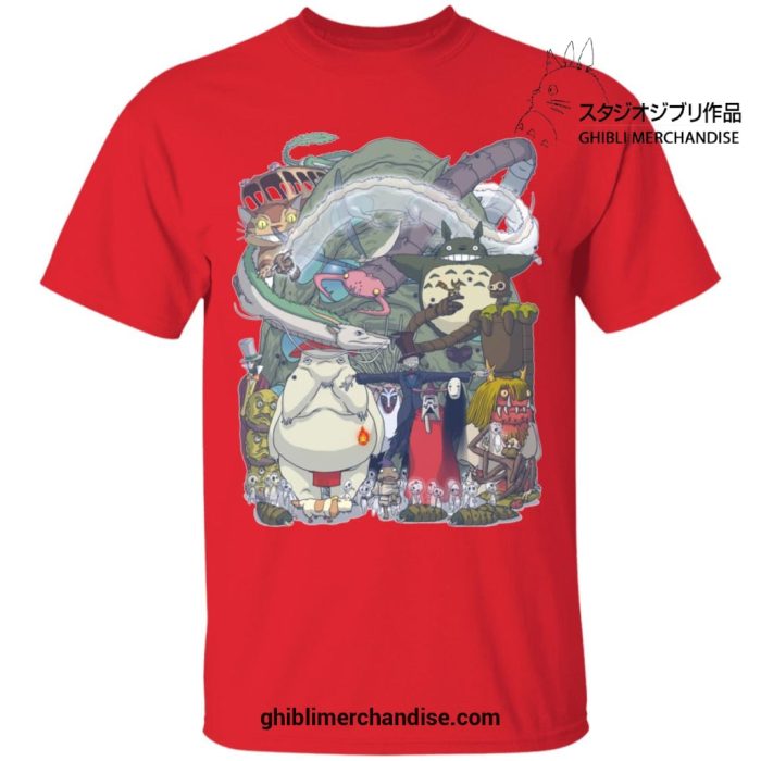 Studio Ghibli Highlights Characters T-Shirt Red / S