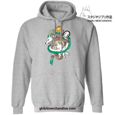 Studio Ghibli Movies Cute Hoodie Gray / S