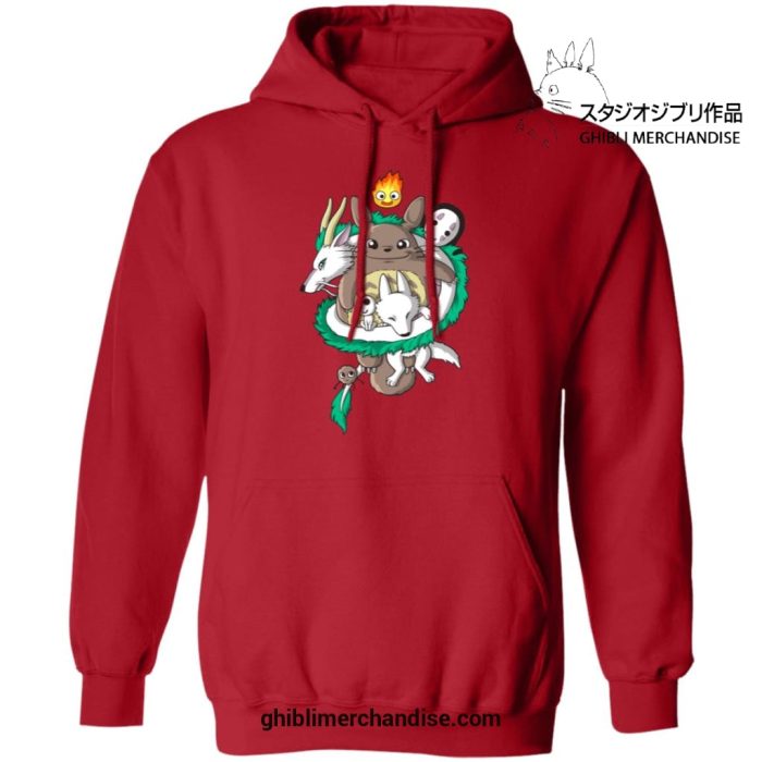 Studio Ghibli Movies Cute Hoodie Red / S