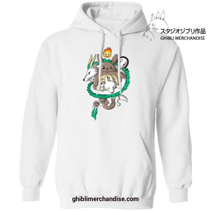 Studio Ghibli Movies Cute Hoodie White / S