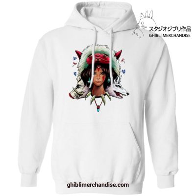 The Wolf Princess Mononoke Hoodie White / S