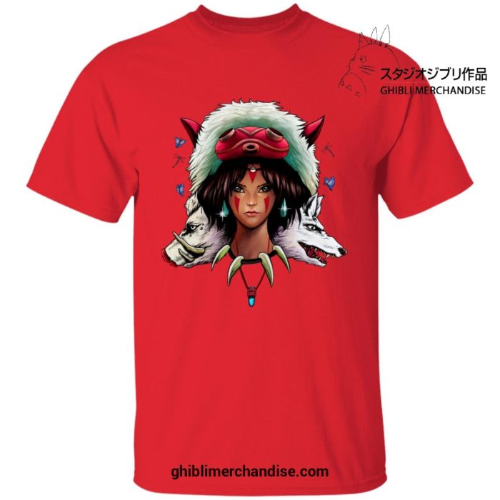 The Wolf Princess Mononoke T-Shirt Red / S