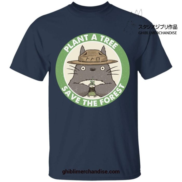 Totoro Plant A Tree - Save The Forest T-Shirt Navy Blue / S