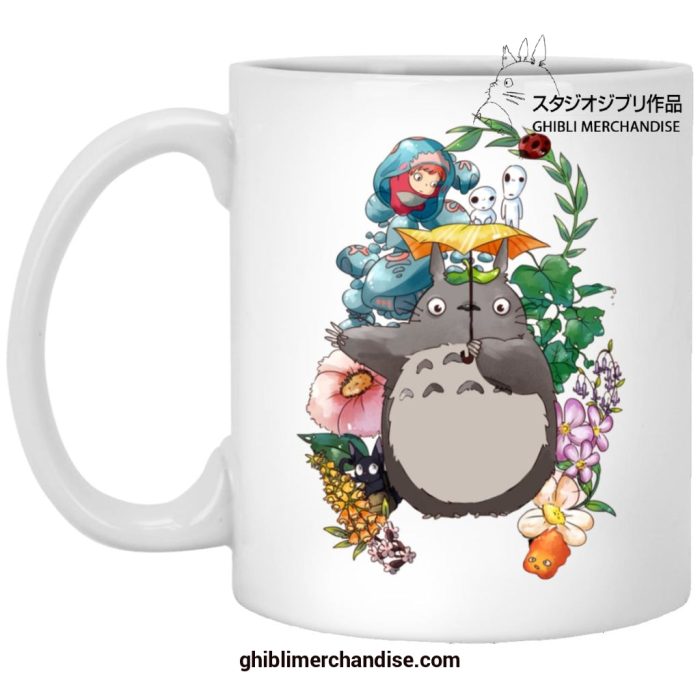 Totoro Umbrella With Friends Mug