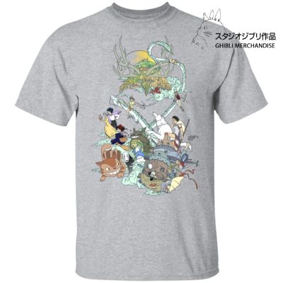 Ghibli Characters Color Collection T Shirt