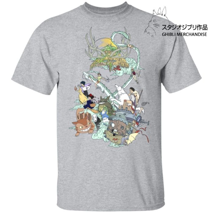 Ghibli Characters Color Collection T Shirt