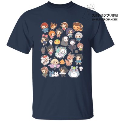 Ghibli Characters Cute Chibi Collection T Shirt