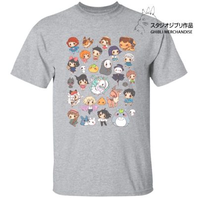 Ghibli Characters Cute Chibi Collection T Shirt