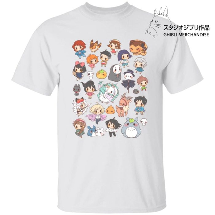 Ghibli Characters Cute Chibi Collection T Shirt