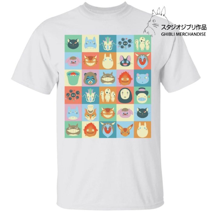 Ghibli Colorful Characters Collection T Shirt