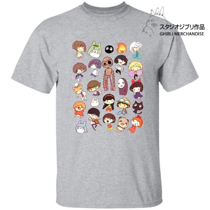 Ghibli Movie Characters Cute Chibi Collection T Shirt