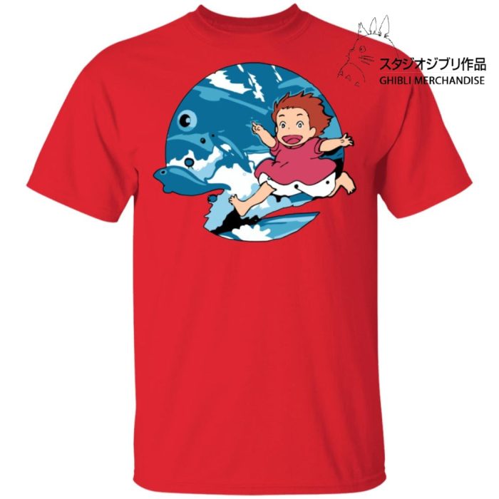 Ghibli Studio Ponyo On The Waves T shirt Unisex