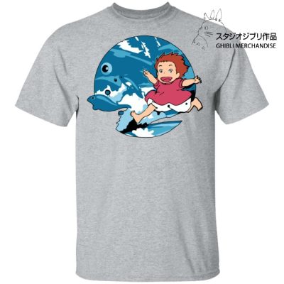 Ghibli Studio Ponyo On The Waves T shirt Unisex