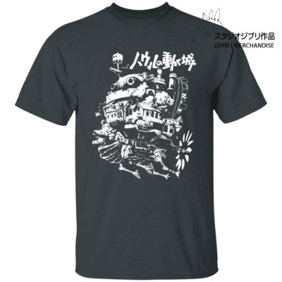 Howl's Castle in Black and White T Shirt