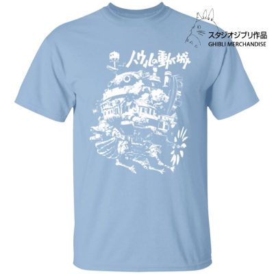 Howl's Castle in Black and White T Shirt