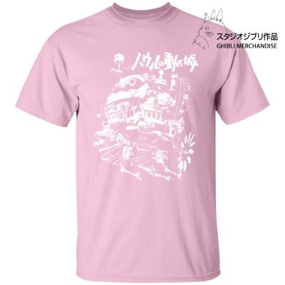 Howl's Castle in Black and White T Shirt