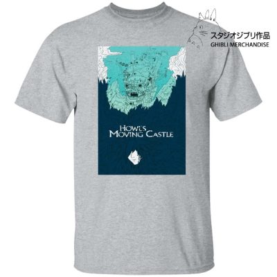 Howl’s Moving Castle Blue Tone Art T Shirt