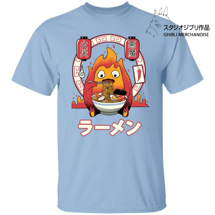 Howl's Moving Castle - Calcifer Loves Ramen T Shirt