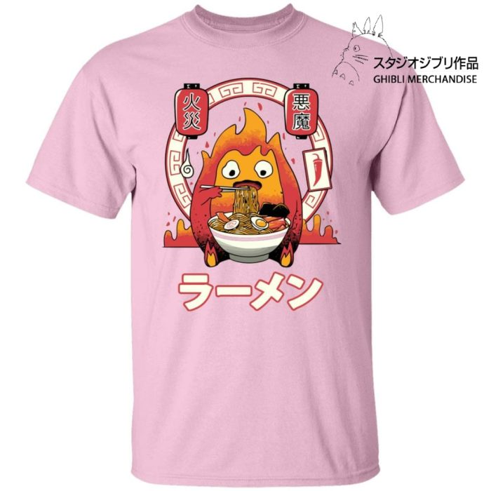 Howl's Moving Castle - Calcifer Loves Ramen T Shirt