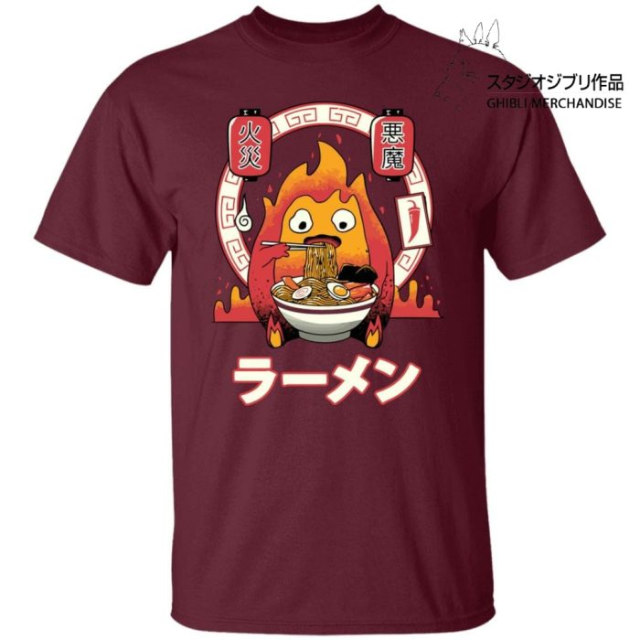 Howl's Moving Castle - Calcifer Loves Ramen T Shirt