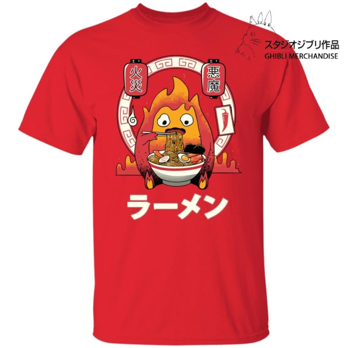 Howl's Moving Castle - Calcifer Loves Ramen T Shirt