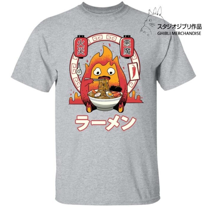 Howl's Moving Castle - Calcifer Loves Ramen T Shirt