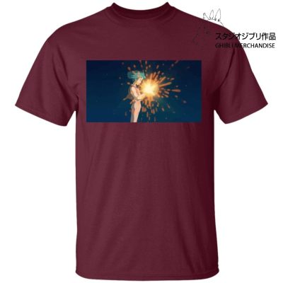 Howl's Moving Castle - Howl meets Calcifer Color T Shirt