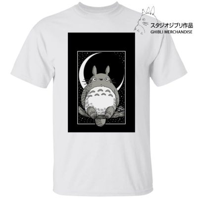 My Neighbor Totoro by the Moon Black & White T Shirt Unisex