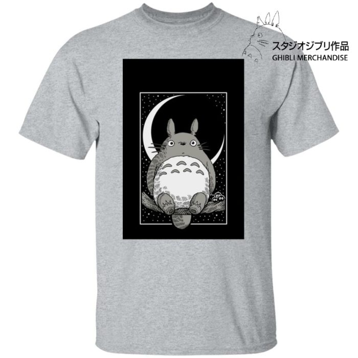 My Neighbor Totoro by the Moon Black & White T Shirt Unisex