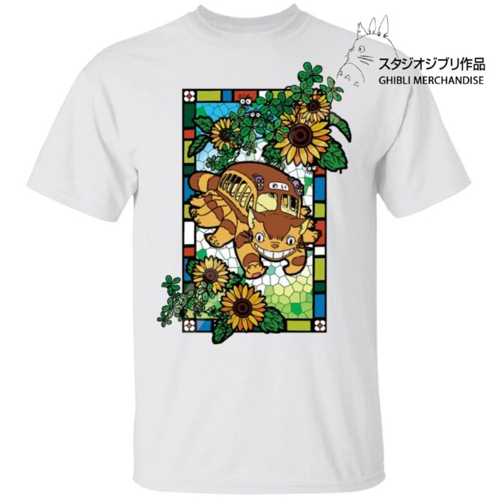 My Neighbor Totoro - Cat Bus Stained Glass Art T Shirt