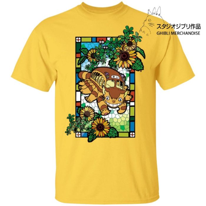 My Neighbor Totoro - Cat Bus Stained Glass Art T Shirt